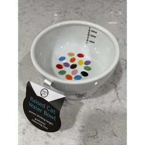 NECO ICHI Necoichi 5x3” Raised Cat Food Water Bowl JELLY BEANS Anti-skid NEW